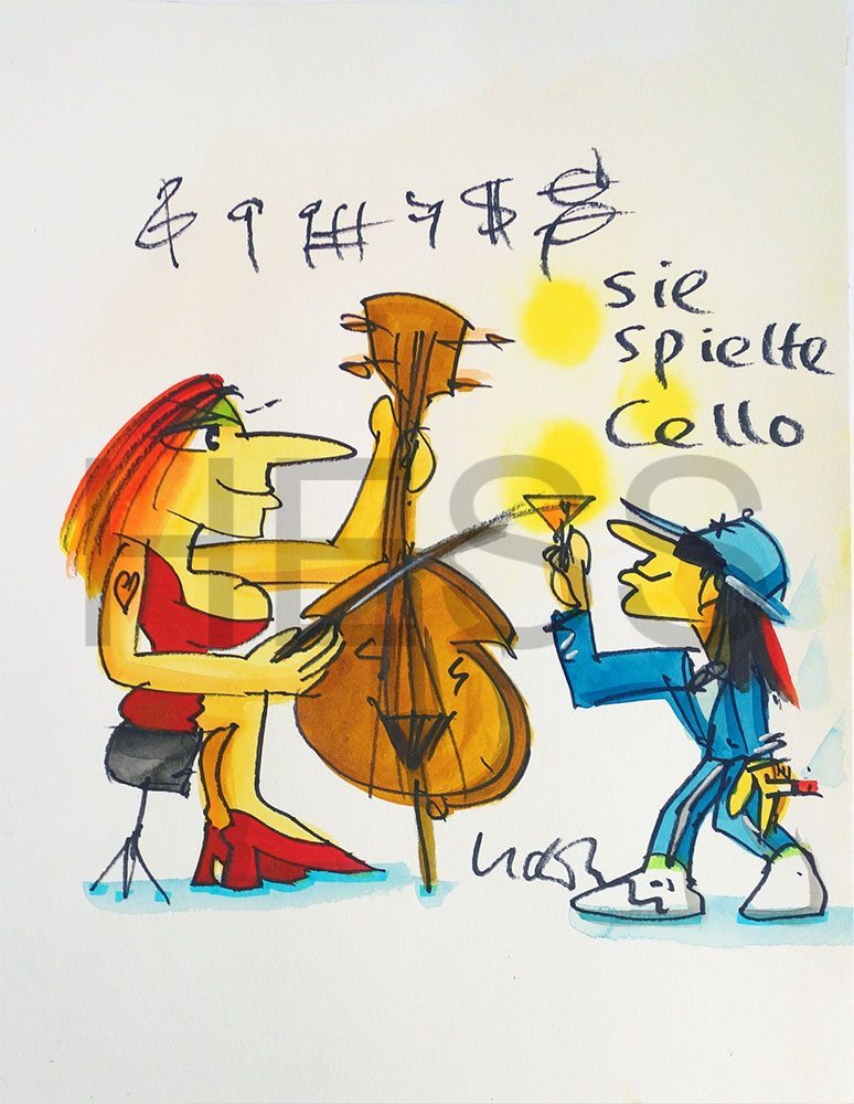 LindenbergOriginalSiespielteCello Galerie & Kunsthandlung HESS
